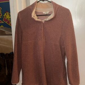 Super Soft Pink Button Up Pullover